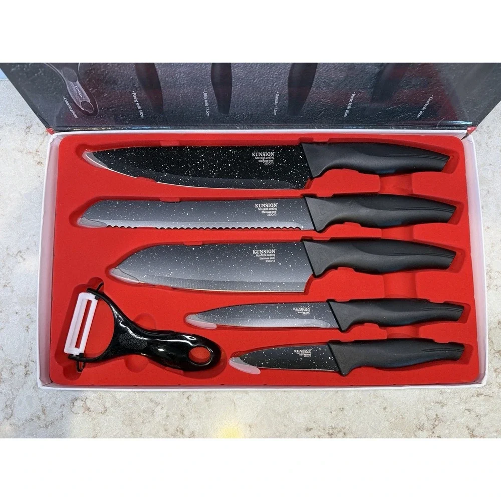 Kunison 6 Piece Knife set, Stainless Steel‎
